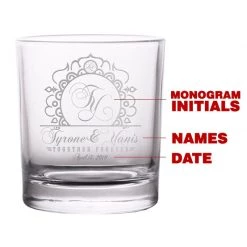 BarProducts.com BAR SUPPLIES Together Forever 1 - CUSTOMIZABLE BarConic® Old Fashioned Rocks Glass