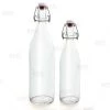 BarProducts.com Master Mixology Round Glass Bottle W/ Swing Top - Available In 1 Liter Or 17 Ounce
