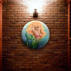 Bar Products Blonde Mermaid Round Wooden Table Top - Two Sizes Available Featured Artists