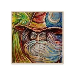 BarProducts.com Featured Artists The Wizard Square Wooden Table Top - Two Sizes Available