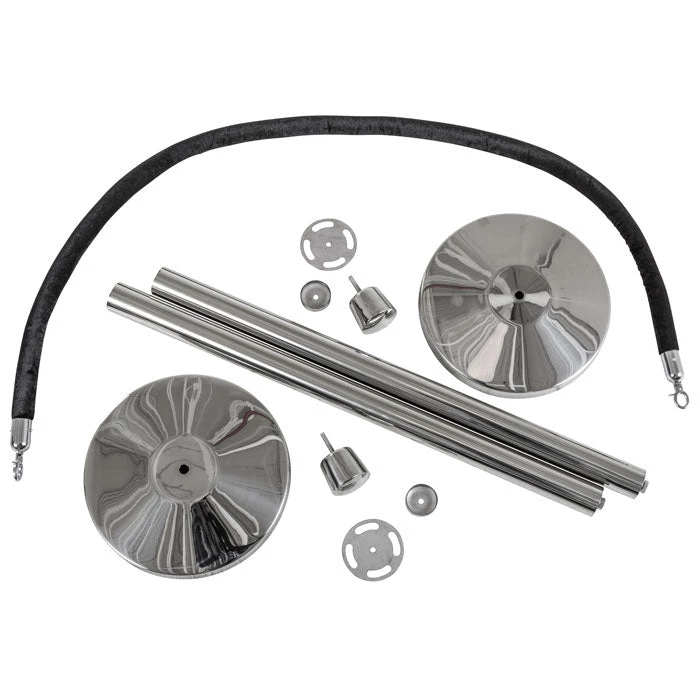 rs-33chr-uswchrome-and-rope-stanchion-set-all.jpg BarProducts.com Chrome Stanchion Posts - Set Of 2 BAR EQUIPMENT