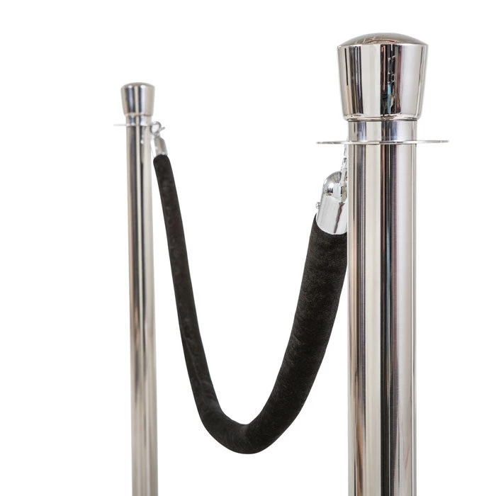 rs-33chr-uswchrome-and-rope-stanchion-set-main-2.jpg BarProducts.com Chrome Stanchion Posts - Set Of 2 BAR EQUIPMENT