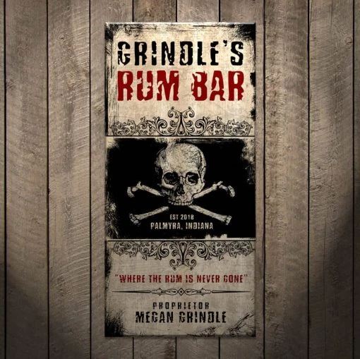 BarProducts.com CUSTOMIZABLE Large Vintage Wooden Bar Sign - Rum Bar - 11 3/4" X 23 3/4" BAR DECOR