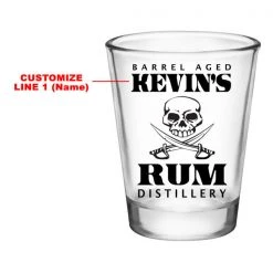 BarProducts.com CUSTOMIZABLE - 1.75oz Clear Shot Glass - Rum Distillery BAR SUPPLIES