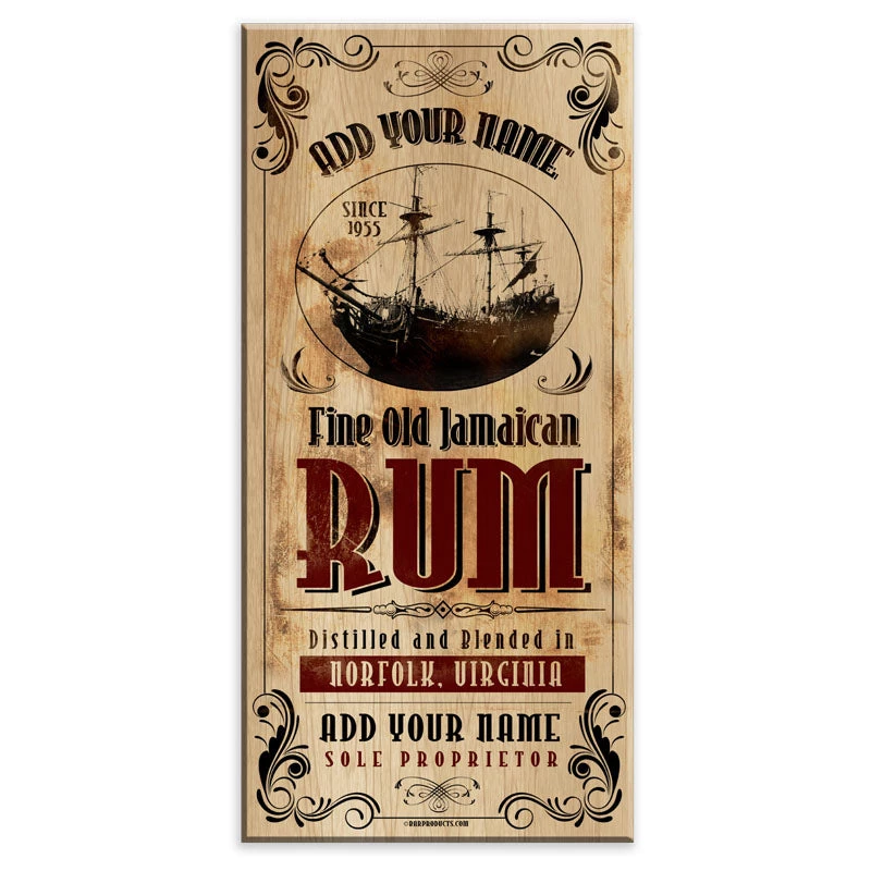 rum-wood-plank-sign-web-800.jpg BarProducts.com CUSTOMIZABLE Large Vintage Wooden Bar Sign - Jamaican Rum - 11 3/4" X 23 3/4" BAR DECOR