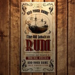 BarProducts.com CUSTOMIZABLE Large Vintage Wooden Bar Sign - Jamaican Rum - 11 3/4" X 23 3/4" BAR DECOR 4 BarProducts.com CUSTOMIZABLE Large Vintage Wooden Bar Sign - Jamaican Rum - 11 3/4