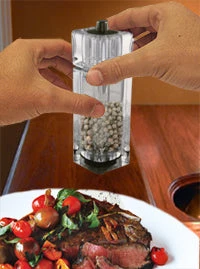 salt-pepper-mill-dis.jpg BarProducts.com KITCHEN, DINING & SERVICE Salt And Pepper Mill - 6 Inch Clear Acrylic