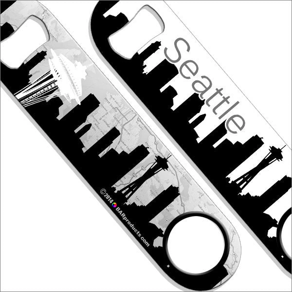 seattle-skyline-speed-opener-lbl-new_3.jpg BarProducts.com Bartending Bottle Openers Seattle Skyline Kolorcoat™ Speed Opener