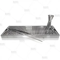 BarProducts.com BarConic® Stainless Steel Drip Tray - Holes - 16