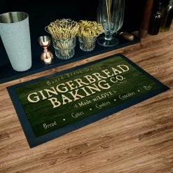 BarProducts.com SPECIAL COLLECTIONS Bar Service Mat - Gingerbread Baking Co. - 17.25" X 10"