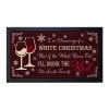BarProducts.com Custom Printed Bar Service Mat - White Christmas - 17.25" X 10"