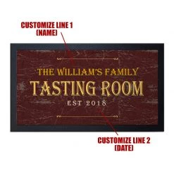 BarProducts.com BAR SUPPLIES Custom Printed Bar Service Mat - Tasting Room - 17.25