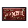 BarProducts.com Bar Service Mat - Wonderful Time Of The Year - 17.25" X 10" SPECIAL COLLECTIONS