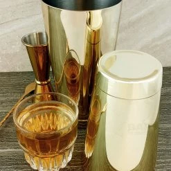 BarProducts.com BarConic® Weighted Shaker - Gold Plated - 28 And 18 Ounce Set Bar Sets & Package Specials
