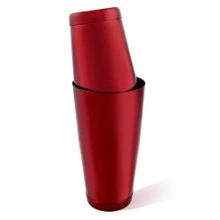 BarProducts.com BarConicĀ® Cocktail Shaker Set - 28oz / 18oz Weighted Tins - Candy Red BAR TOOLS