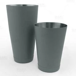 BarProducts.com BarConic® Cocktail Shaker Set - 28oz / 18oz Weighted Tins - Textured Shadow Gray BAR TOOLS