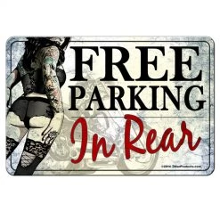 BarProducts.com Free Parking In Rear Kolorcoat™ Metal Bar Sign BAR DECOR