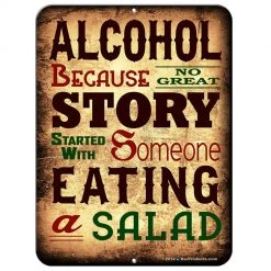 BarProducts.com BAR DECOR ALCOHOL Kolorcoat™ Metal Bar Sign