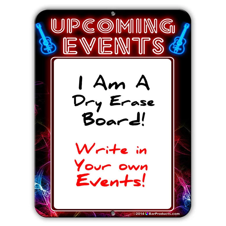 sign-9x19-dry-erase-neon-todays-specials1.jpg BarProducts.com Upcoming Events - Dry Erase Metal Bar Signs - Neon Themed