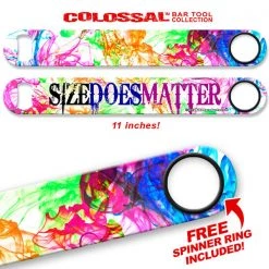 BarProducts.com Kolorcoat™ 11" Long COLOSSAL™ Speed Bottle Opener – Size Does Matter Bartending Bottle Openers