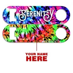 BarProducts.com CUSTOMIZABLE Skinny Mini Bottle Opener - Tie Dye Bartending Bottle Openers