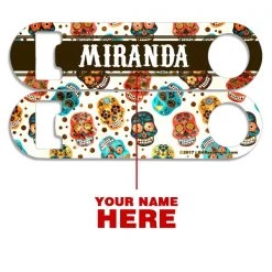 BarProducts.com CUSTOMIZABLE Skinny Mini Bottle Opener - Cute Mexican Skulls