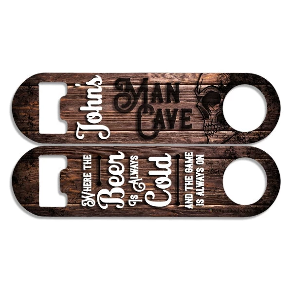skinny-mini_woodman-cave-ayn_web3.jpg BarProducts.com CUSTOMIZABLE Skinny Mini Bottle Opener - Man Cave Bartending Bottle Openers