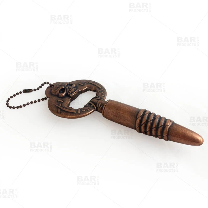 skull-bottle-opener-wine-stopper-bpc-1.jpg BarProducts.com BarConic® Bottle Opener / Wine Opener - Skull - Antique Copper BAR TOOLS