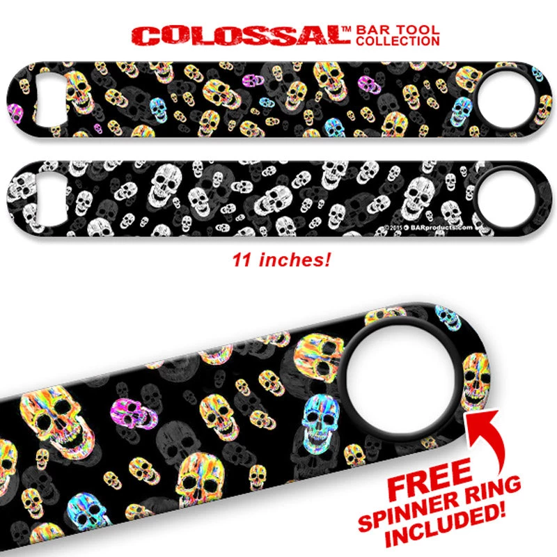 skull-long-speed_web-800.jpg BarProducts.com Kolorcoat™ 11 Inch Long COLOSSAL™ Speed Bottle Opener - Skulls