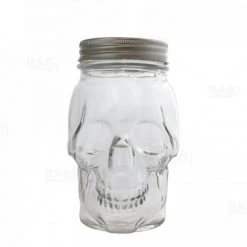 BarProducts.com BAR SUPPLIES BarConic® Skull Mason Jar With Lid - 16 Ounce