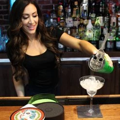 BarProducts.com ADD YOUR NAME - Custom Glass Rimmer Lid - Sugar Skull Girl BAR SUPPLIES