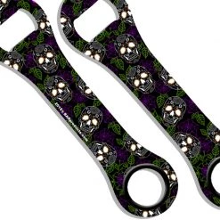 BarProducts.com Dog Bone Openers Dog Bone Bottle Opener - Floral Skulls