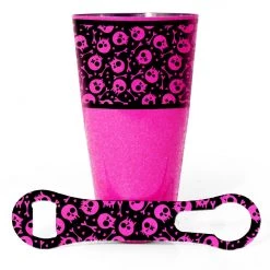 BarProducts.com BAR TOOLS Printed Cocktail Shaker And V-Rod® Bar Set - Cute Skulls - Color Options