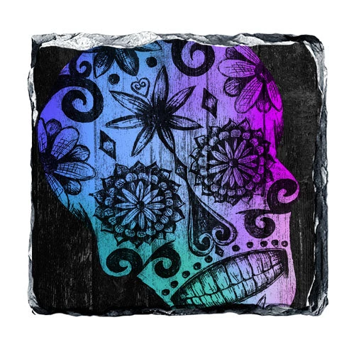 slate-coaster-HALLOWEEN-sugar-skull-BLU-WEB_1.jpg BarProducts.com Rock Slate Coasters - Sugar Skulls - Design Options