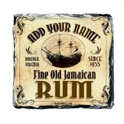 BarProducts.com CUSTOMIZABLE Rock Slate Coaster - Rum Themed BAR SUPPLIES 8 BarProducts.com CUSTOMIZABLE Rock Slate Coaster - Rum Themed BAR SUPPLIES