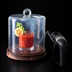 BarProducts.com Master Mixology Crafthouse Smoking Cloche With Handheld Smoker
