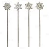 BarProducts.com Snowflake Stirrers - Silver Plated - Pack Of 4 Master Mixology