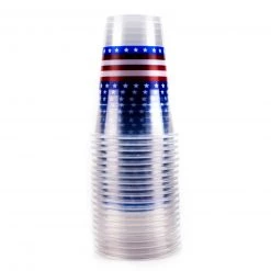 BarProducts.com Soft Plastic Cups - Flag 20 Ct. - 16 Ounce