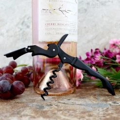 BarProducts.com BarConic® Double-Hinged Corkscrew - Matte Black With Black Worm BAR TOOLS