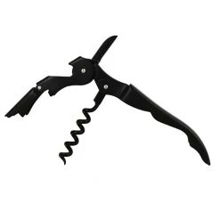 BarProducts.com BarConic® Double-Hinged Corkscrew - Matte Black With Black Worm BAR TOOLS