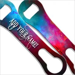BarProducts.com ADD YOUR NAME - V-ROD® Bottle Opener – Space Design – Several Color Options BAR TOOLS