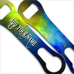 BarProducts.com ADD YOUR NAME - V-ROD® Bottle Opener – Space Design – Several Color Options BAR TOOLS