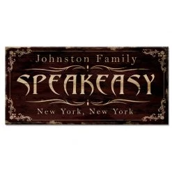 BarProducts.com BAR DECOR CUSTOMIZABLE Large Vintage Wooden Bar Sign - SPEAKEASY - 11 3/4
