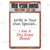 BarProducts.com BAR DECOR Dry Erase Specials Sign - ADD YOUR NAME - Brick Wall Template