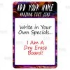 BarProducts.com Dry Erase Specials Sign - ADD YOUR NAME - Colorful Abstract Template