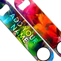 BarProducts.com ADD YOUR NAME SPEED Bottle Opener – Abstract Colors BAR TOOLS
