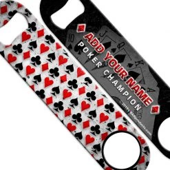 BarProducts.com ADD YOUR NAME Speed Bottle Opener - Poker
