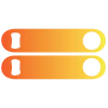 BarProducts.com Kolorcoat™ Speed Opener Gradients - Orange To Yellow Custom Bottle Openers