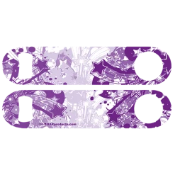 BarProducts.com Custom Bottle Openers Kolorcoat™ Speed Opener - Purple Stars