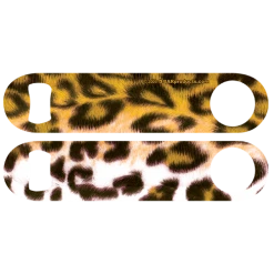 BarProducts.com Custom Bottle Openers Kolorcoat™ Speed Opener - Yellow Leopard